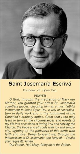 Prayer to Saint Josemaría